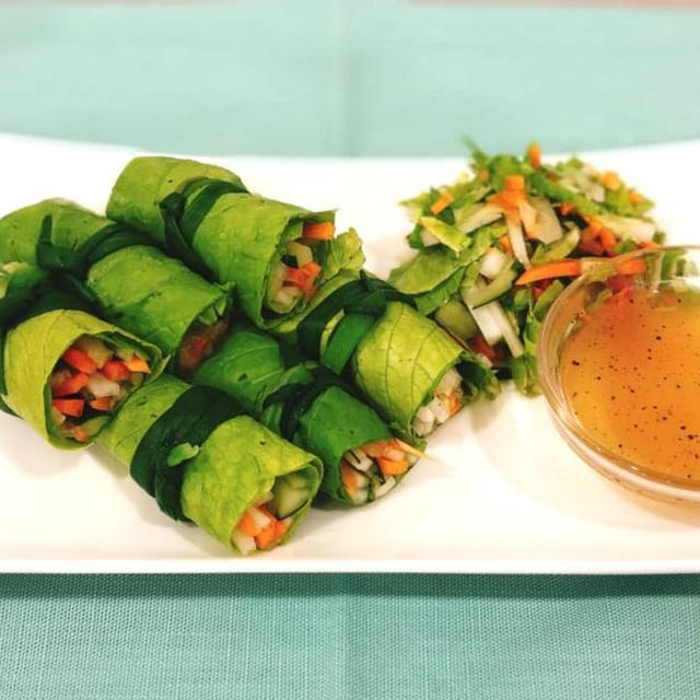 ベトナム風 からし菜のロールサラダ