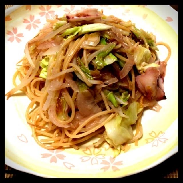 イカとキャベツの柚子味噌パスタ