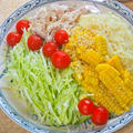 1／２日分以上の野菜が摂れる！嬬恋高原キャベツと豚しゃぶのごまだれ冷やし中華。