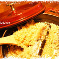 焼きさんまと生姜のぽかぽか炊き込みご飯**