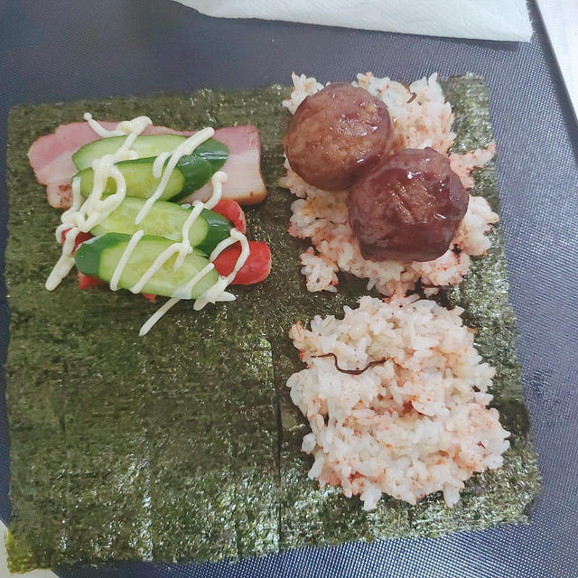 金曜日：今日の”おにぎらず弁当”と朝食・昼食