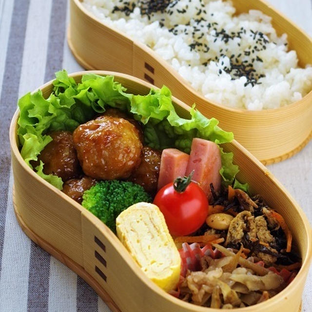 今週のお弁当　～なすの豚肉巻き～
