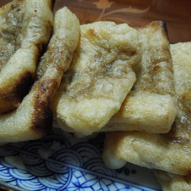 フキノトウ醤油漬け、のはさみ揚げ