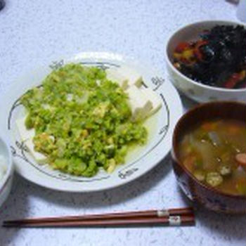 12/16（水）豆腐のブロッコリーと炒り卵あんかけごはん