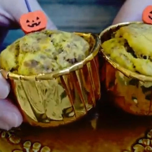 ハロウィンにオススメ!マーブルパンプキンマフィン(*´艸｀*)