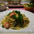 菜の花パスタ　と　奇跡の塩麹サラダ・・？