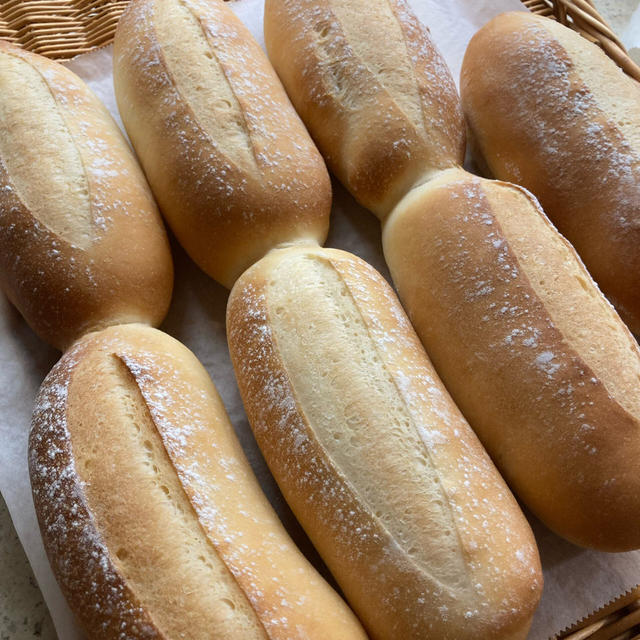 ソフトフランスと晩ご飯(ササミフライとシチュー)