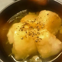 「大根の揚げだしホタテあんかけ」ブラックペッパーがアクセント♪