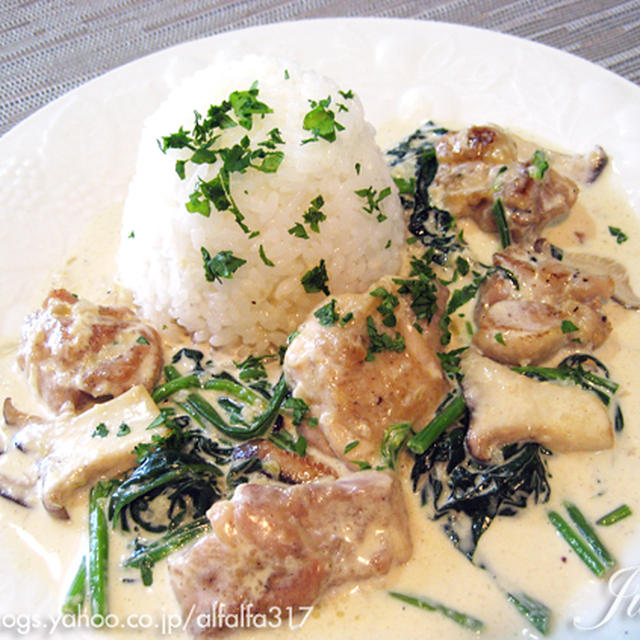 チキンのクリーム煮ごはん
