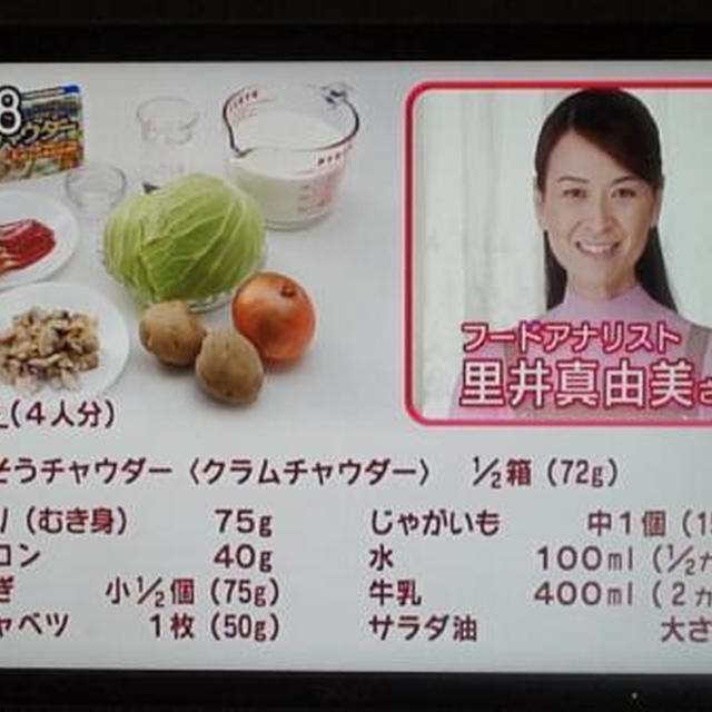 ハウス食品★テレビCM出演、その後は動画もあります♪　春キャベツのチャウダーボウル
