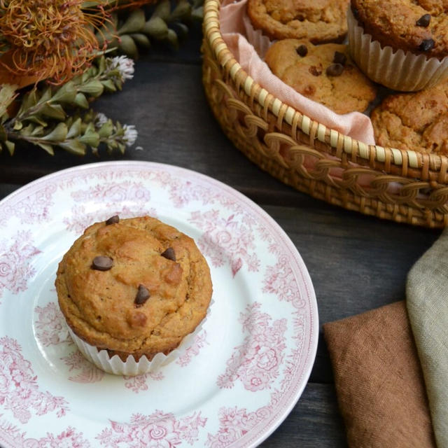 Chocolate Chip Persimmon Muffins チョコレートチップと柿のマフィン