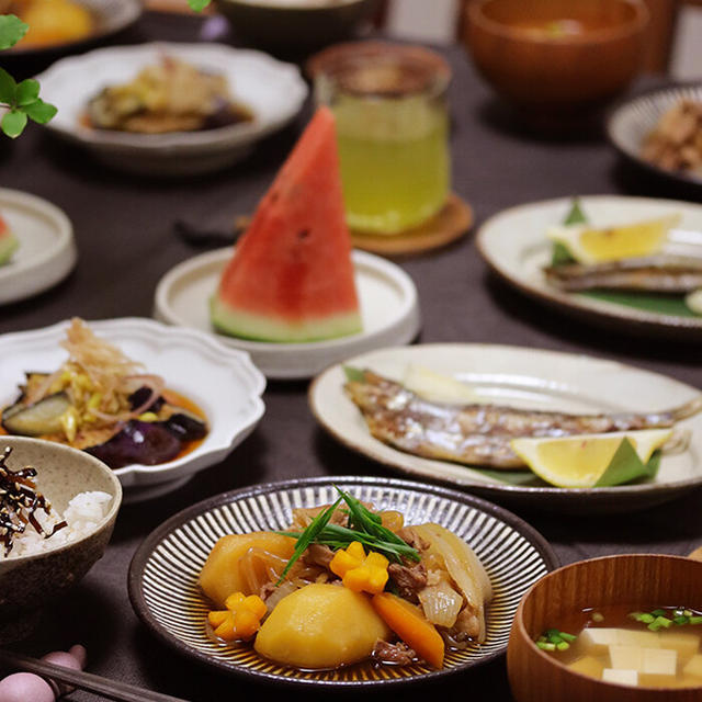 【献立】肉じゃがと、ししゃもと、茄子の南蛮漬けと。～浮き足立ちまくりな8月最終日～