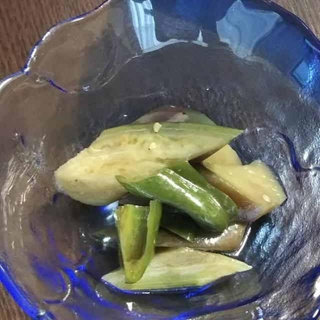 【油大さじ1でヘルシー】茄子とピーマンのやきびたし