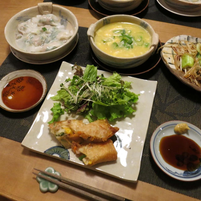 春巻＆水餃子の晩ご飯　と　衝撃画像！！
