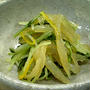 キス昆布締めと水菜の和え物
