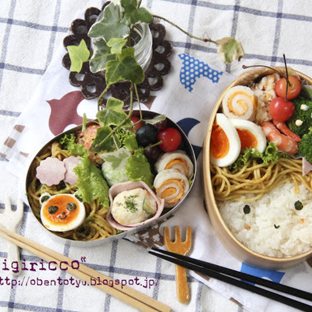 【親子弁】カレースパゲッティ弁当～Curry spagetti　bento