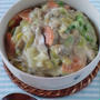 お手軽に美味しく春の味♪あさりと春キャベツの豆乳あんかけ丼
