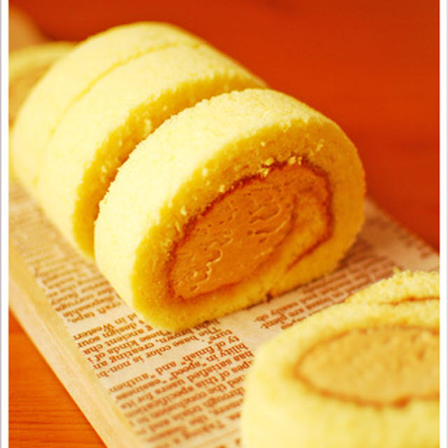 キャラメルロールケーキ