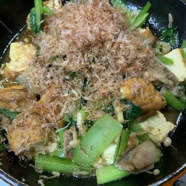 オバチャン独り吞み～厚揚げと小松菜のチャンプルー