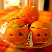 簡単♪ジャックオランタン(Jack O Lantern)フルーツカップ