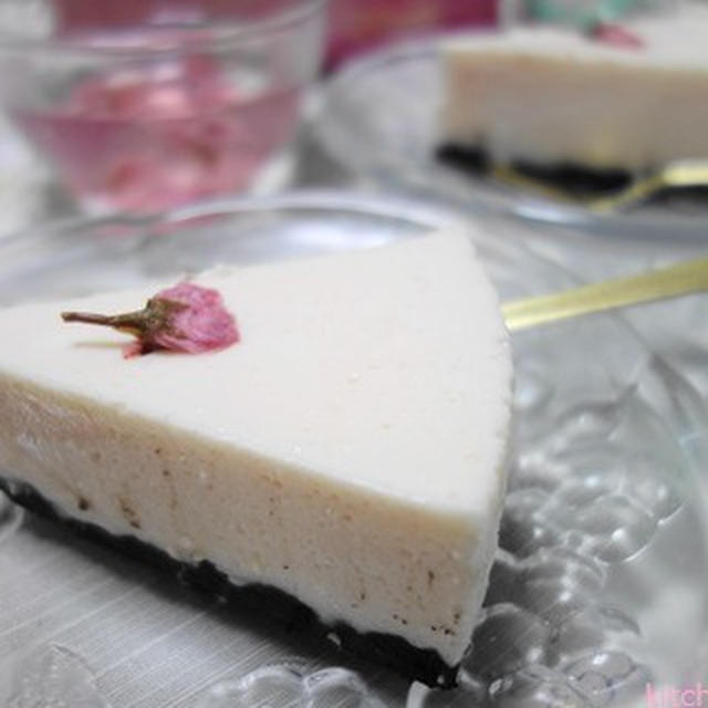 マシュマロで時短のレアチーズケーキ ほんのりさくら色 By べにゆうさん レシピブログ 料理ブログのレシピ満載