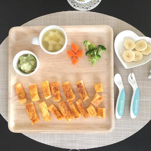 離乳食後期 完了期 野菜ジュースのフレンチトースト By うさぱんさん レシピブログ 料理ブログのレシピ満載