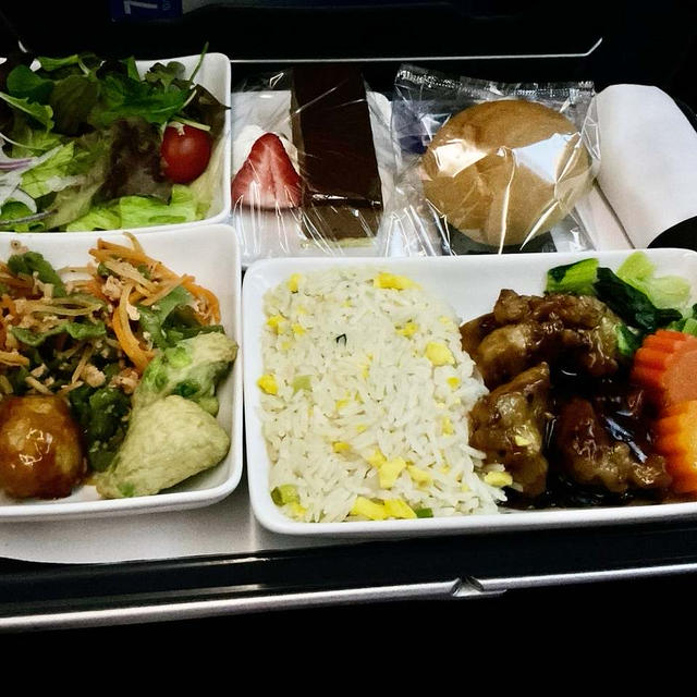 機内食&機内で起こったこと