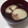 丸餅でぜんざい