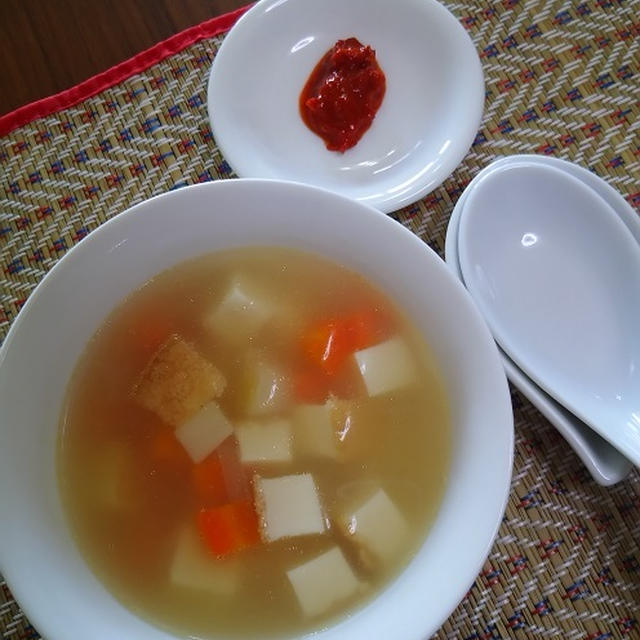 厚揚げ＆野菜の中華スープ