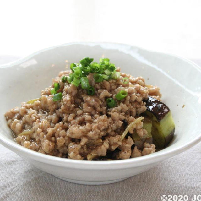 なすのしょうがそぼろあんかけ