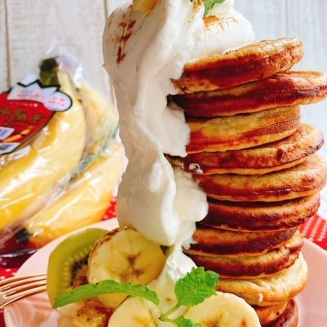 【低糖質】バナナプロテインパンケーキ(動画レシピ)/Banana and Protein Pancakes.