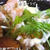 えびとクリームチーズの水菜サラダ