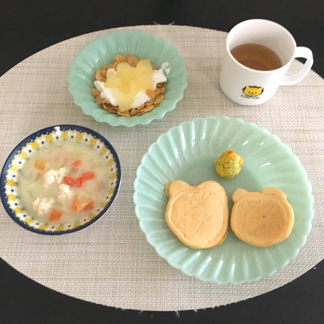 離乳食完了期 パンケーキと鶏団子の豆乳シチューの朝ごはん By うさぱんさん レシピブログ 料理ブログのレシピ満載
