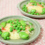 混ぜてレンチンだけ♪空豆とグリーンピースのあんかけ豆腐茶碗蒸し