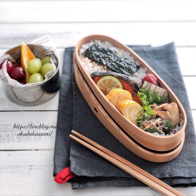 鮭＆海苔弁【本日のお弁当】＊炊飯器が壊れました