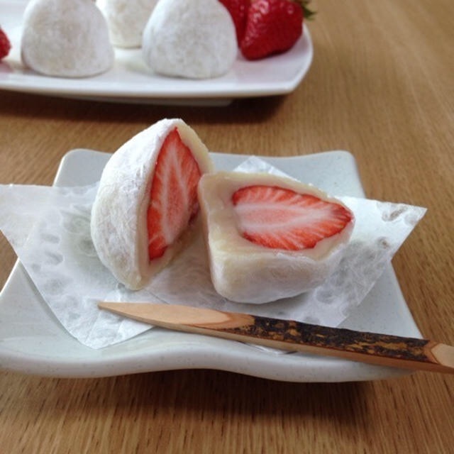 レシピブログ くらしのアンテナ＂レンジでいちご大福＂