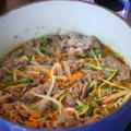 牛肉と彩り野菜の韓流ピリ辛蒸し鍋