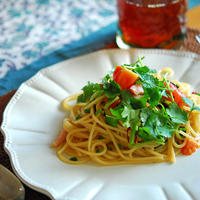 柚子香る イカのマリネを使ったパスタブランチ♪