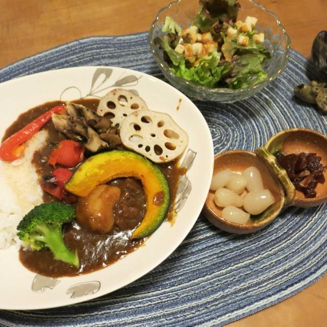 彩り野菜カレーの晩ご飯　と　ブームなお話♪