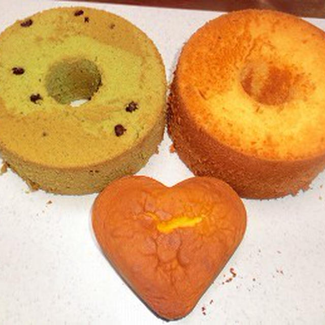 ２１ｃｍ型の抹茶シフォンケーキ＆オレンジシフォンケーキ作り！！