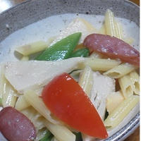 春の３色　塩麹パスタ♪♪　タケノコ×トマト×スナップエンドウ♪♪