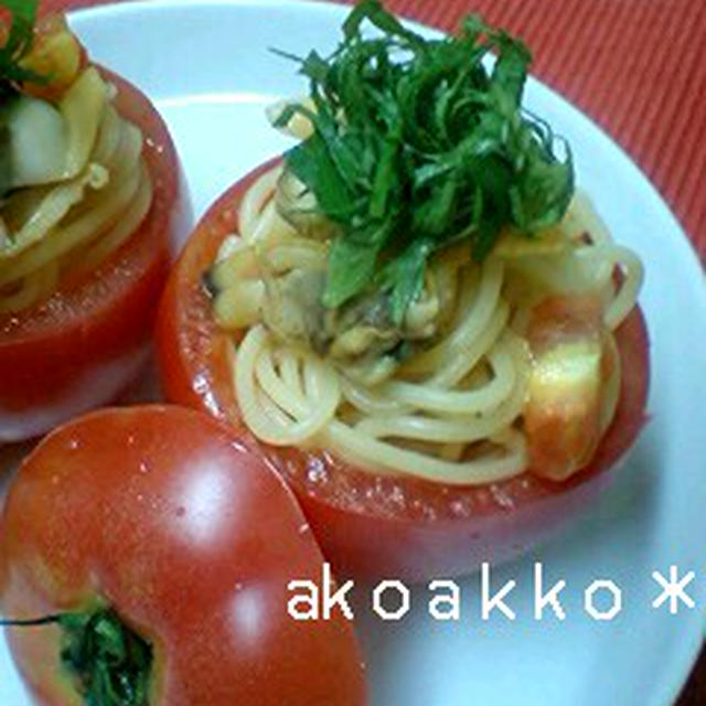 アサリとトマトの冷たいスパゲティ
