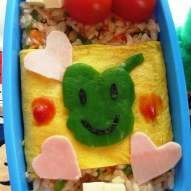 グリーンザウルスくんのキャラ弁