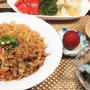 麻婆豆腐アレンジの　麻婆キャベツ焼きそば　de　ランチ　＆　「せみ」を「コオロギ」という息子！？