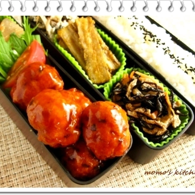 【お弁当の定番♪ミートボール〜本日のお弁当】