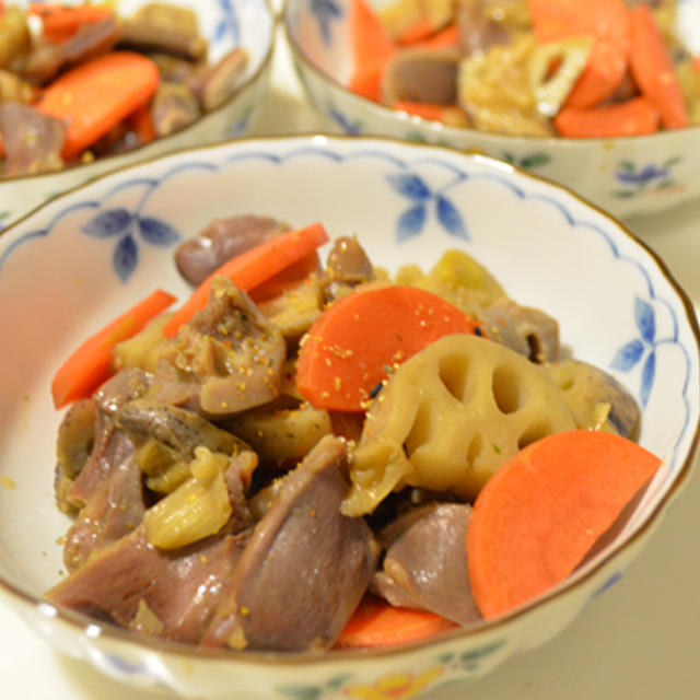 砂肝の味噌炒め