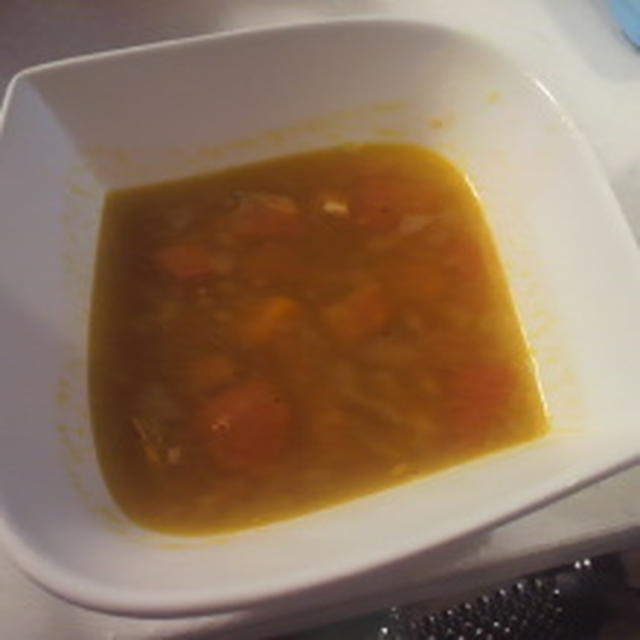 かぼちゃいっぱいの野菜スープ