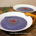 紫キャベツと長ねぎのポタージュスープ