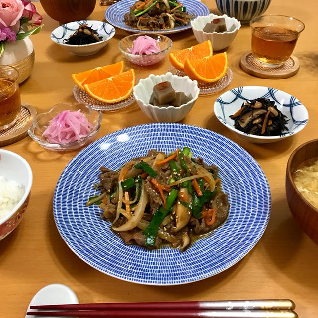野菜たっぷりプルコギ。