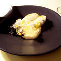 ある日のコース 前菜1：牡蠣の冷製 牡蠣と柚子のジュレを纏って